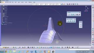 Catia imagine and shape Tutorial Net SurfaceExtrudedRevolve 4 [upl. by Witcher]