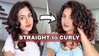 STRAIGHT to CURLY HAIR ROUTINE  Extra Hair Care  Madhushree Joshi [upl. by Arne]