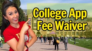 Free College How to Get a College Application Fee Waiver [upl. by Aonehc767]