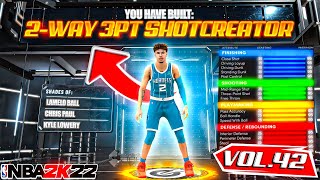 BEST 2 WAY 3PT SHOT CREATOR BUILD ON NBA 2K22 RARE BUILD SERIES VOL 42 [upl. by Eicrad560]