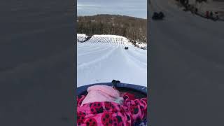 Snow Tubing at Camelback Mountain with My Daughter on her Fourth Birthday [upl. by Htebazie]