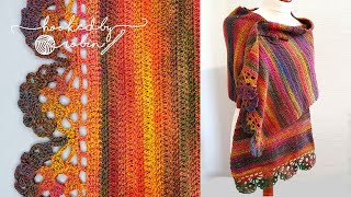 EASY Crochet Rectangle Shawl  The Jewelspun Wrap [upl. by Shargel]