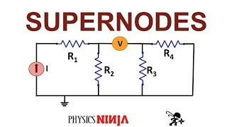 Solving Circuits using Nodes and Supernodes [upl. by Blanc]