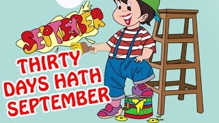 Thirty Days Hath September  Animated Nursery Rhyme in English [upl. by Cynthia]