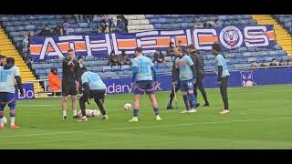 Oldham Athletic players warming up Vs Tamworth FC 16112024 2425 Season [upl. by Runck]