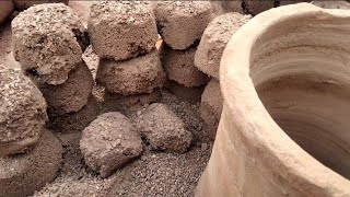 Super Dusty volcano 🎉New Multi stoney sand😍 dry clay pot crumbling satisfying ASMR sounds [upl. by Chapell]