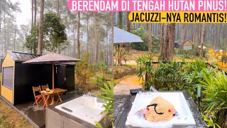 HOTEL CABIN DENGAN BATHTUB TENGAH HUTAN PINUS ROMANTIS BOBOCABIN LEMBANG BANDUNG jalanjalanekarizal [upl. by Danna]