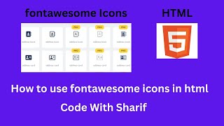 How to Add Fontawesome Icons In HTML কি করে ফোনটওসম অ্যাড করবো এইচটিএমএলে [upl. by Gilman]