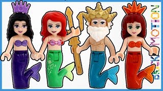 🧜‍♀️ Ariels Mermaid Family made out of LEGO Minidolls [upl. by Lapo]