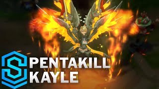 Pentakill Kayle Skin Spotlight  PreRelease  League of Legends [upl. by Enaamuj]