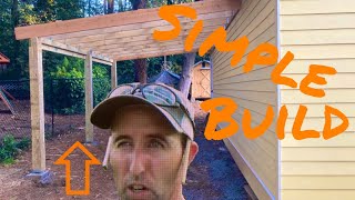 How To Build Patio Lean To Roof Overhang [upl. by Nolyat]