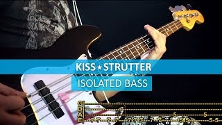 isolated bass KISS  Strutter  bass cover  playalong with TAB [upl. by Seiter]