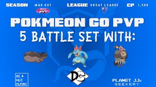 Pokémon GO PvP  Great League 5 Rounds Clodsire  Feraligatr Shadow  Mandibuzz [upl. by Merideth]