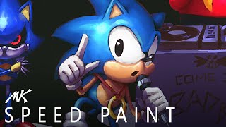 The Fastest DJ Sonic CD  Speed paint [upl. by Ardnoik]