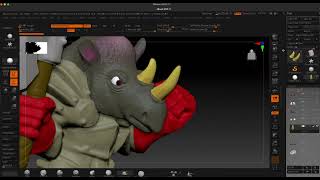 Zbrush tutorial Dino crisanti 7 Uploading parts from Thiniverse and poly paint [upl. by Pyotr]