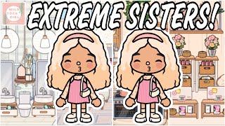 EXTREME SISTERS 👯‍♀️ HOME DESIGN 🤩 TOCA BOCA WORLD 🌍 [upl. by Bak110]