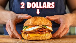 The 2 Dollar Gourmet Breakfast Sandwich  But Cheaper [upl. by Falk]