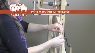 Tying Matchless Spinning Wheel Drive Bands [upl. by Htnnek]