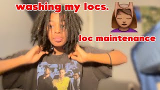 Loc Visual Diary ♡  003 washing amp blow drying my locs loc maintenance [upl. by Ruel531]