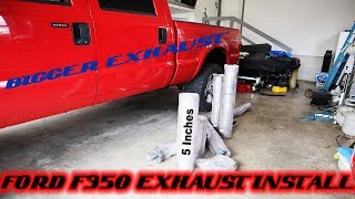 5quot Straight Pipe Install On A 2006 Ford F350 [upl. by Razid801]