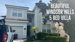 Windsor Hills Orlando 5 Bedroom Villa Tour  Virgin Villa  7745 Teascone Blvd [upl. by Tenn]