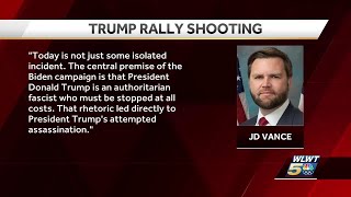 JD Vance reacts to apparent assassination attempt on former president Trump [upl. by Ynnus]