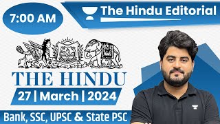 27 Mar 2024  The Hindu Analysis  The Hindu Editorial  Editorial by Vishal sir  Bank  SSC  UPSC [upl. by Vernen427]