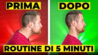 COLLO e TESTA in AVANTI  ROUTINE EFFICACE di 5 MINUTI [upl. by Arel]