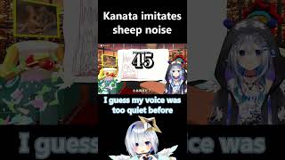 Kanata makes strange noise trying to mimic a sheep Hololive clip hololive ホロライブ 天音かなた [upl. by Tekla301]