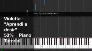 Violetta  quotAprendi a decir adiosquot  50 Piano Tutorial [upl. by Nicram]