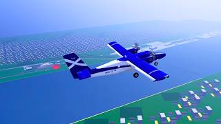 ROBLOX Airline Flight Review  Loganair  DHC6 Twin Otter  Economy Class [upl. by Acherman]