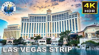 4K HDR Las Vegas Strip Walking Tour  2022  Las Vegas Nevada USA [upl. by Ahtebat]