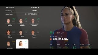 EA Sports FC 25  Alisha Lehmann to Barcelona  Women Player Career EP 1 No Commentary 4K 60FPS [upl. by Bender]