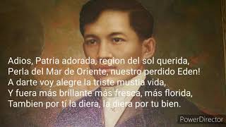 LIFE AND WORKS OF RIZAL MI ULTIMO ADIOS RECITATIONSPANISH LANGUAGE [upl. by Tamaru714]