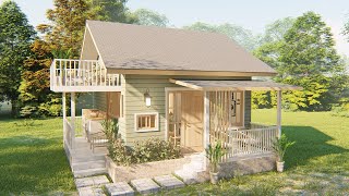 Tiny House with Loft Design Idea 5x6 Meters  320 Sqft  2 Bedrooms [upl. by Eph]