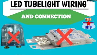 Led Tubelight wiring Connection fluorescent tubelight ke jagah par led tube light kaise lagaye [upl. by Rida]