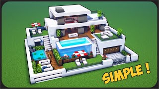 Cara Membuat Rumah Modern Simple 3 Lantai   Minecraft Modern Pt87 [upl. by Sou234]