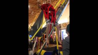 Bungee trampoline kid is scared [upl. by Holbrooke]