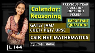 Calendar Quantitative Aptitude PYQ KnockOut Series  Maths for UGCCSIR NET GATE JAM UPSC SSC [upl. by Odraner465]