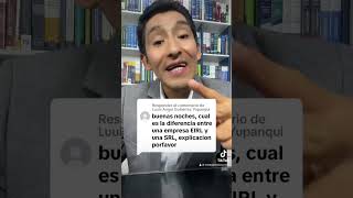 🤔 ¿CUÁL ES LA DIFERENCIA ENTRE UNA EMPRESA EIRL y una SRL 🚫🔥 emprendedores EIRL SRL RUC20 [upl. by Odin91]