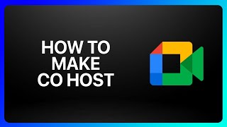 How To Make Co Host In Google Meet Tutorial [upl. by Eidda]