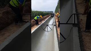 Water channel expansion joint construction  good tools and machinery make work more efficient [upl. by Esile]