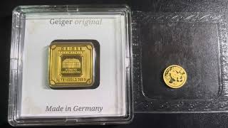 買金！LPM  Geiger 5g gold bar amp panda 1g gold coin [upl. by Enaoj]