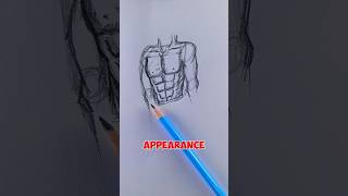 How to Draw a Male Torso and Abs Using Simple Cube Shapes Easy Guide art shorts foryou drawing [upl. by Dowling]