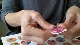 How to use adhesive seals to make photo glass jewelry DIY Jewelry No more messy glazes [upl. by Lorenzo]