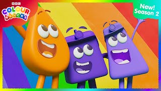 Colouring a Rainbow  FULL EPISODE  S2 E4  Kids Learn Colours  Colourblocks [upl. by Petracca]