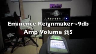 EMINENCE REIGNMAKER FDM SPEAKER VS THD HOTPLATE comparison single coils [upl. by Ecyac]