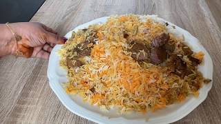 How to make Meat biryani with rice Baris biryani o Fudud iyo hilibkisa [upl. by Eceela687]