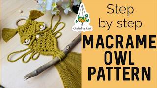 Beginners easy macrame owl pattern  step by step macrame owl  macrame tutorial  simple owl [upl. by Aicirtam310]