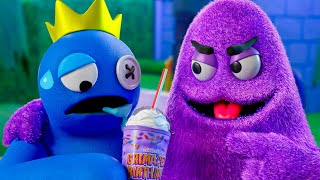 GRIMACE SHAKE BIRTHDAY Vs BLUE RAINBOW FRIENDS 2 Animation [upl. by Monagan]